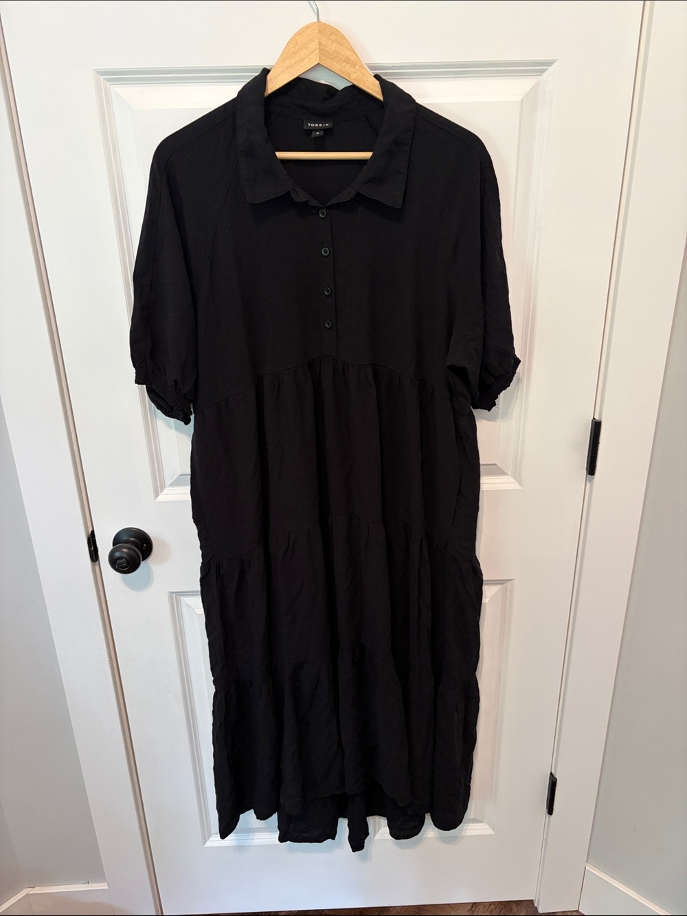 torrid Black Casual Button-Up Dress